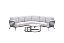 Montea lounge hoekset - 5-delig - carbon black - valley sand - Centostone soft sand - Majorr