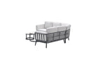 Montea lounge hoekset - 5-delig - carbon black - valley sand - Centostone soft sand - Majorr