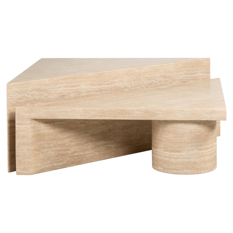 Salontafel set Fictus Travertine faux - Majorr