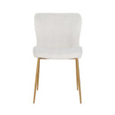 Stoel Odessa white bouclé / brushed gold - Majorr