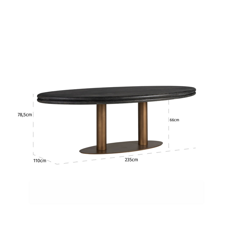 Eettafel Macaron ovaal 235 - Majorr