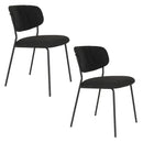Chair Jolien Black/Black Bouclé