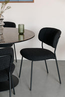 Chair Jolien Black/Black Bouclé