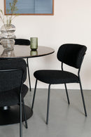 Chair Jolien Black/Black Bouclé