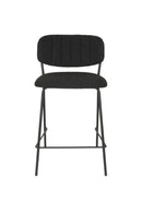 Counter Stool Jolien Black/Black Bouclé