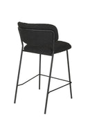 Counter Stool Jolien Black/Black Bouclé