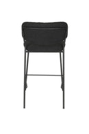 Counter Stool Jolien Black/Black Bouclé