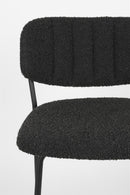 Counter Stool Jolien Black/Black Bouclé