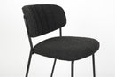 Counter Stool Jolien Black/Black Bouclé