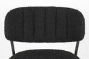 Counter Stool Jolien Black/Black Bouclé