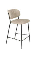 Counter Stool Jolien Black/Beige Bouclé