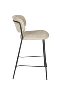 Counter Stool Jolien Black/Beige Bouclé