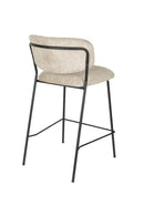 Counter Stool Jolien Black/Beige Bouclé