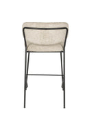 Counter Stool Jolien Black/Beige Bouclé