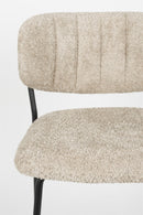 Counter Stool Jolien Black/Beige Bouclé