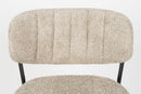 Counter Stool Jolien Black/Beige Bouclé