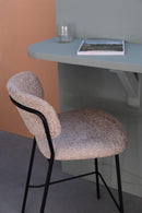 Counter Stool Jolien Black/Beige Bouclé
