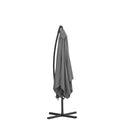 Corfu parasol - 250x250 cm - carbon black - licht grijs - Majorr