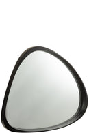 Miroir J ​​Line Giles MDF/Verre Noir Asymétrique 99 cm