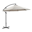 Athene parasol - Ø300 cm - carbon black - zand - Majorr