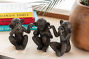 Ape See/Hear/Speak No Evil Poly Brown Small Assortment Of 3