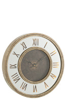 Clock Roman Numerals Led Mirror Mdf Antique Gold Large