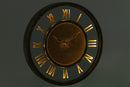 Clock Roman Numerals Led Mirror Mdf Antique Gold Large