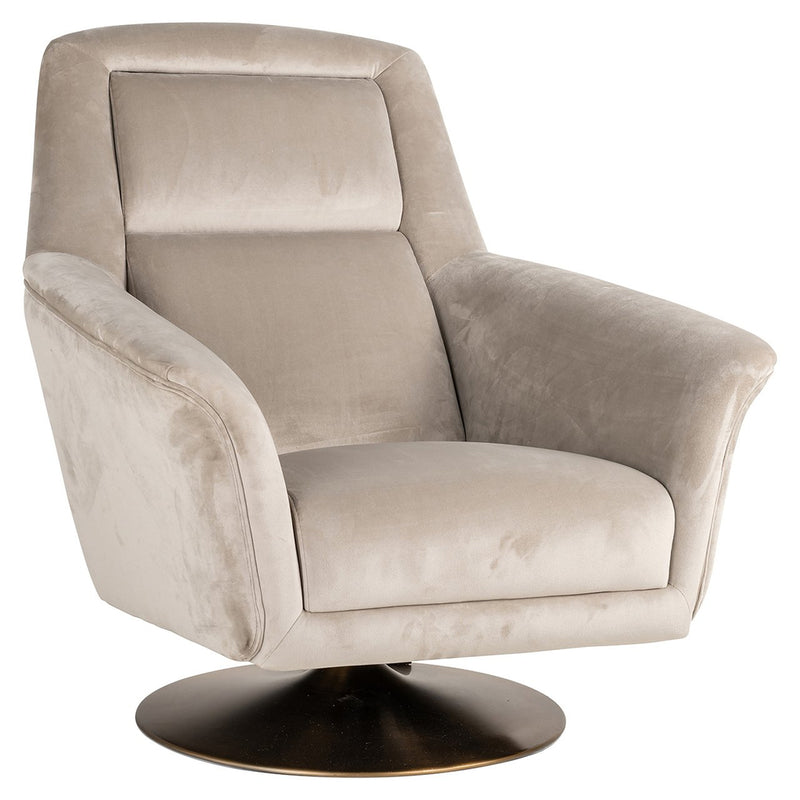 Draaifauteuil Nora khaki velvet - Majorr