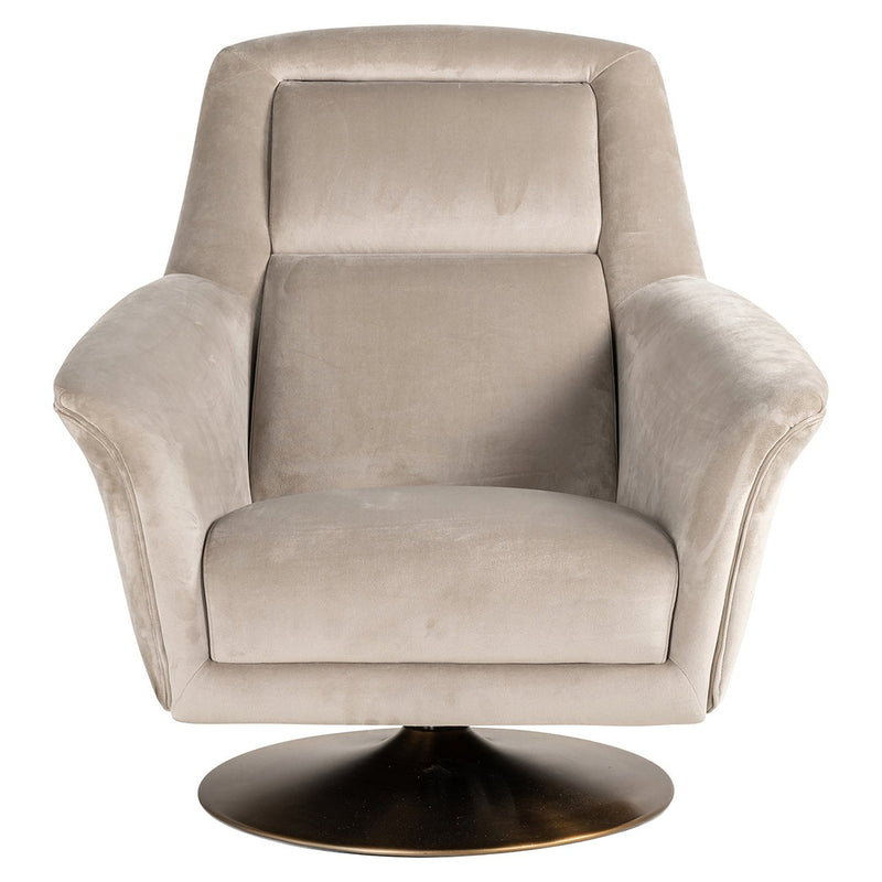 Draaifauteuil Nora khaki velvet - Majorr