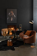 Sofa Elisabeth Textile/Metal Brown