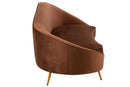Sofa Elisabeth Textile/Metal Brown