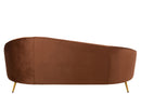 Sofa Elisabeth Textile/Metal Brown