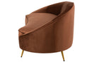 Sofa Elisabeth Textile/Metal Brown