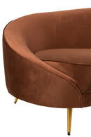 Sofa Elisabeth Textile/Metal Brown