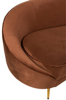 Sofa Elisabeth Textile/Metal Brown