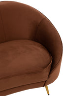 Sofa Elisabeth Textile/Metal Brown