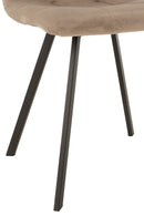 Chair Morgan Textile/Metal Beige