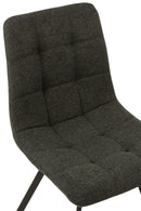 Chair Babette Textile/Metal Dark Grey