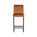 LABEL51 Bar stool Milo - Ochre - Velvet - Seat height 65