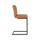 LABEL51 Bar stool Milo - Ochre - Velvet - Seat height 65