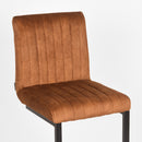 LABEL51 Bar stool Milo - Ochre - Velvet - Seat height 65