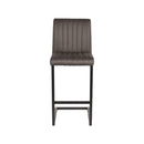 LABEL51 Barkruk Milo - Antraciet - Microfiber - Zithoogte 65