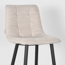 Tabouret de bar LABEL51 Jelt - Naturel - Boucle - Hauteur d'assise 78