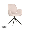 Chaise de salle à manger Mellow LABEL51 - Naturel - Boucle - Base noire