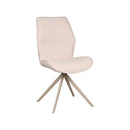 LABEL51 Eetkamerstoel Comfy - Naturel - Boucle - Taupe Onderstel - Majorr