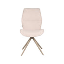LABEL51 Eetkamerstoel Comfy - Naturel - Boucle - Taupe Onderstel - Majorr