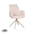 LABEL51 Dining chair Mellow - Natural - Boucle - Taupe Base