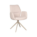 LABEL51 Dining chair Mellow - Natural - Boucle - Taupe Base
