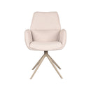LABEL51 Dining chair Mellow - Natural - Boucle - Taupe Base