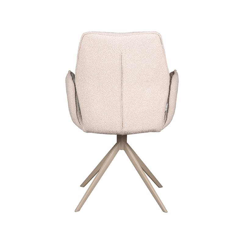 LABEL51 Dining chair Mellow - Natural - Boucle - Taupe Base